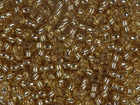 Rocailles 2,6mm silbereinzug gold
