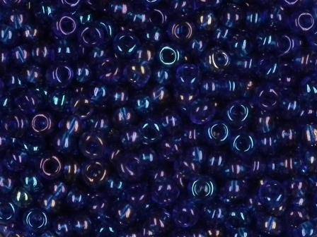 Rocailles 2,6mm rainbow dunkel blau 17g