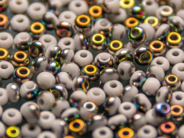 Rocailles 2,6mm Weiß Vitrail