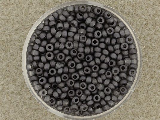 Rocailles 2,6mm matt lustered grau