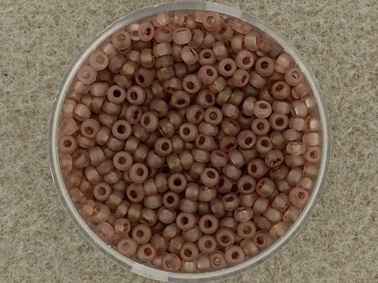 Rocailles 2,6mm matt lustered rot