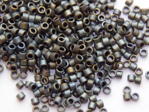 Miyuki Delica 11/0 1,6mm metallic matt Dark Grey 100g
