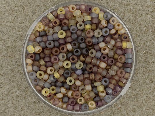 Rocailles 2,6mm matt lustered mix