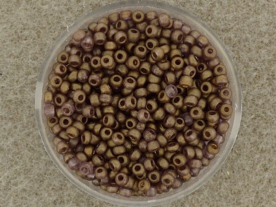 Rocailles 2,6mm matt lustered braun lila
