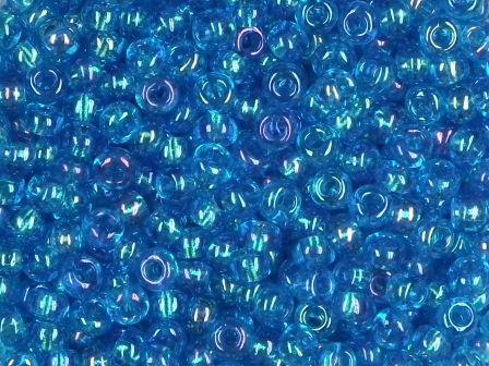 Rocailles 2,6mm rainbow hellblau 17g