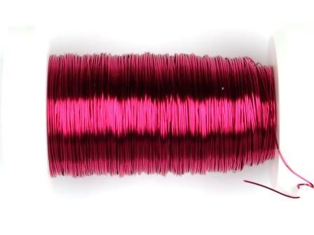Kupferdraht lackiert 0,3mm, 50m metallic pink