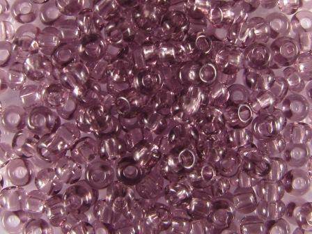 Rocailles 2,6mm 9/0 transparent hell amethyst