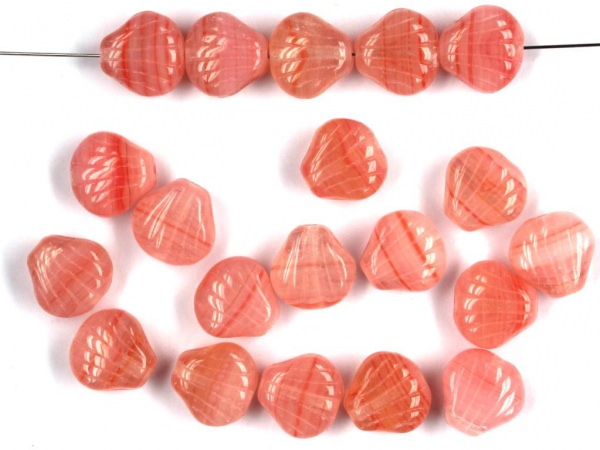 marmorierte Muschelperlen 9mm rosa