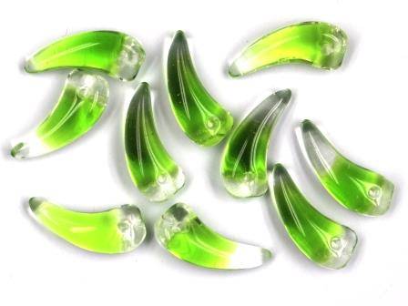 10 Klaue Perlen 16mm grün-kristall