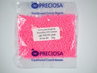 Rocailles 2,6mm 9/0 satt NEON pink Rocailles 2,6mm 9/0 satt NEON pink