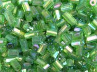 Glasstifte 11/0 2,2mm Transparent AB Grün Glasstifte 11/0 2,2mm Transparent AB Grün