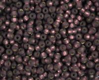 Rocailles 2,6mm 9/0 silbereinzug matt amethyst Rocailles 2,6mm 9/0 silbereinzug matt amethyst