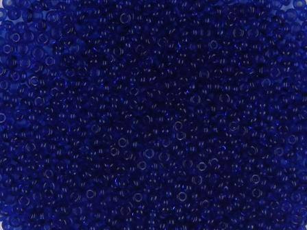 Rocailles 1mm transparent dunkelblau