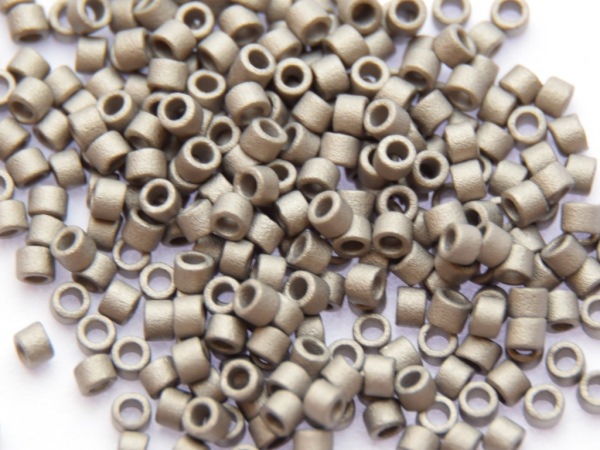 Miyuki Delica 11/0 1,6mm metallic matt Dark Nickel Silver 100g