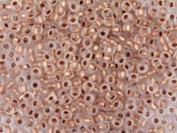 Rocailles 2,6mm 9/0 kupfereinzug kristall-matt Rocailles 2,6mm 9/0 kupfereinzug kristall-matt