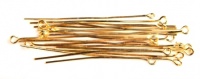 Ösenstifte 50 x 2 mm vergoldet