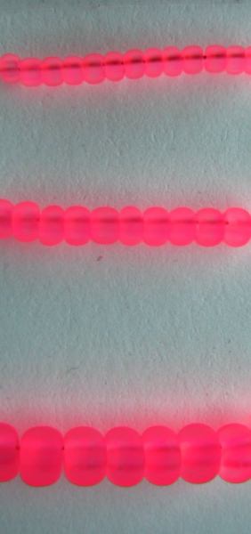 Rocailles 2,6mm 9/0 gefrostet NEON pink