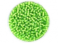 Rocailles 2,6mm Olivgrün Farbeinzug weiß Rocailles 2,6mm Olivgrün Farbeinzug weiß