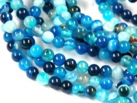 Edelstein-Perlen-blauer-Achat-rund-4mm