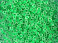 Rocailles 2,6mm 9/0 Farbeinzug matt grün Rocailles 2,6mm 9/0 Farbeinzug matt grün