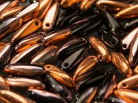 mini Dagger Beads 3x11mm schwarz Sunset