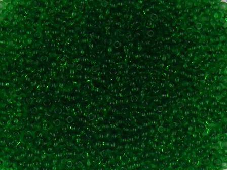 Rocailles 1mm transparent dunkelgrün