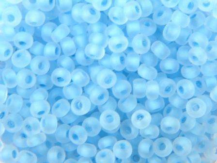 Rocailles 2,6mm farbeinzug matt hellblau in 17g