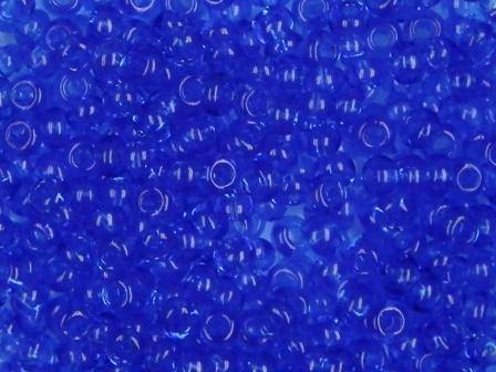 mini Rocailles 15/0 in transparent saphir blau