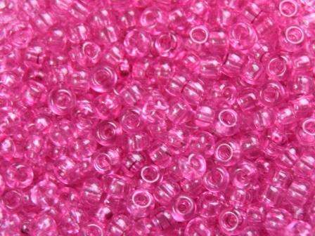 Rocailles 2,6mm transparent fuchsia 17g