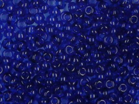 Rocailles 2,6mm 9/0 transparent dunkelblau