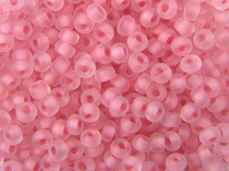 Rocailles 2,6mm farbeinzug matt rosa in 17g