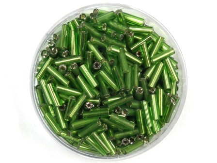 Stiftperlen 7mm Silbereinzug grün