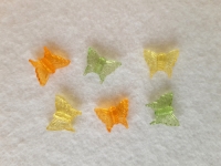 Schmetterling-Charms bunt transparent
