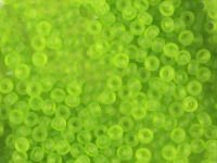 Rocailles 2,6mm 9/0 transparent matt hellgrün Rocailles 2,6mm 9/0 transparent matt hellgrün